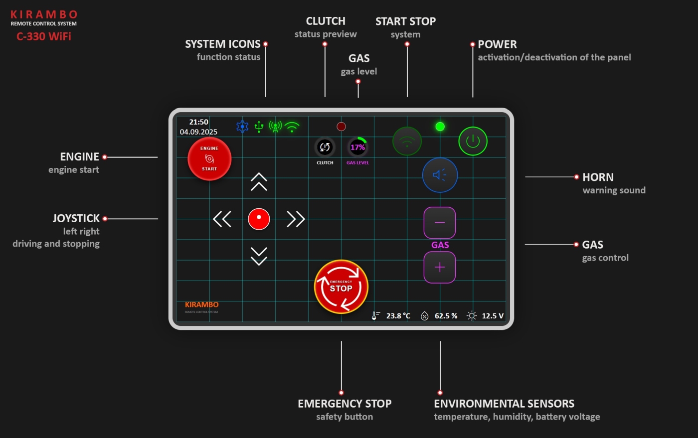 KIRAMBO C330 WiFi Tractor with Remote Control